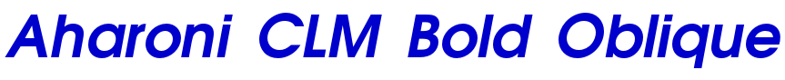 Aharoni CLM Bold Oblique шрифт
